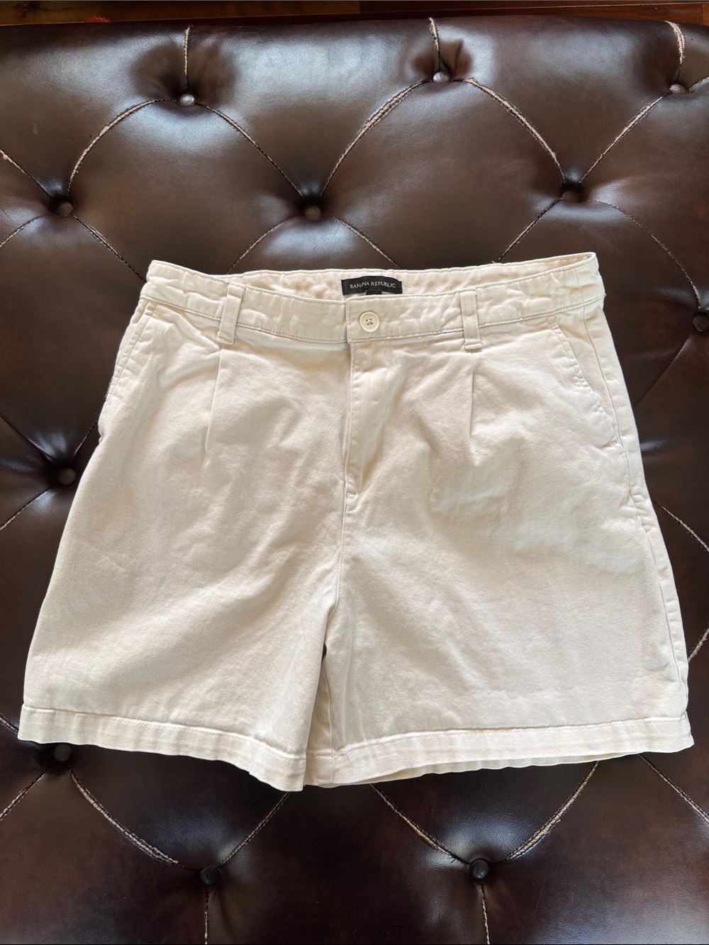 Banana Republic Women's Cream Chino Bermuda Shorts